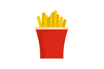 French fries icon, flat style