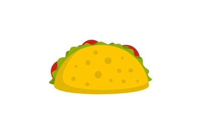 Tacos icon, flat style
