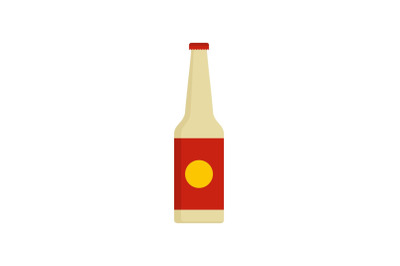 Bottle water icon, flat style