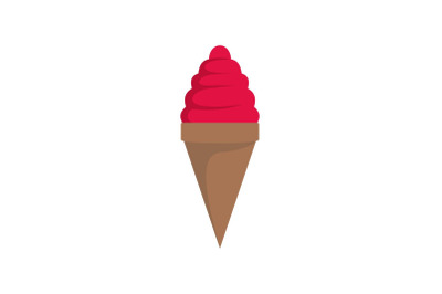 Ice cream icon, flat style