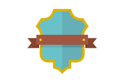 Badge guardian icon, flat style