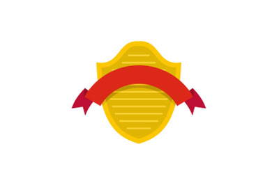 Badge premium icon, flat style
