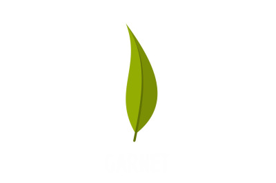 Garnet leaf icon, flat style