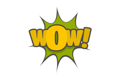 Comic boom icon, flat style
