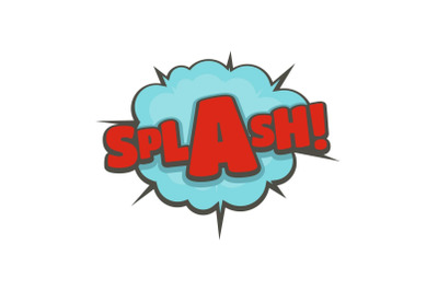 Comic boom splash icon, flat style