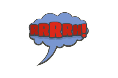 Comic boom design icon, flat style