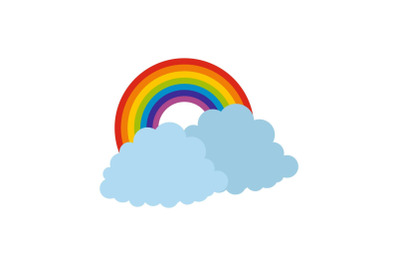 Rainbow icon, flat style