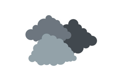 Dark cloudy icon, flat style