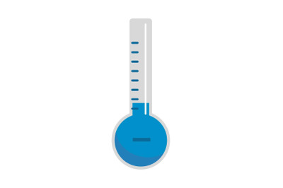 Thermometer cold icon, flat style