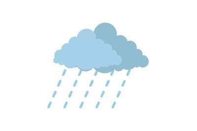 Cloud rain storm icon, flat style