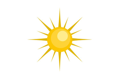 Sun icon, flat style