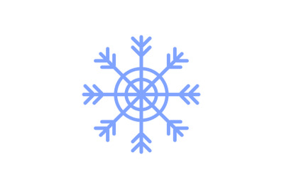 Snowflake icon, flat style