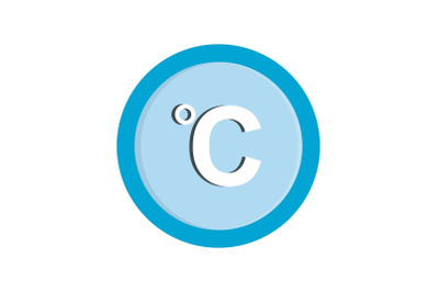 Celsius icon, flat style