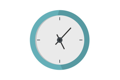 Clock minimal icon, flat style