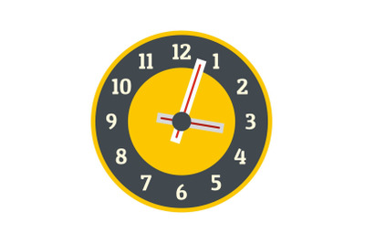 Clock concept icon, flat style