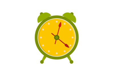 Alarm clock icon, flat style