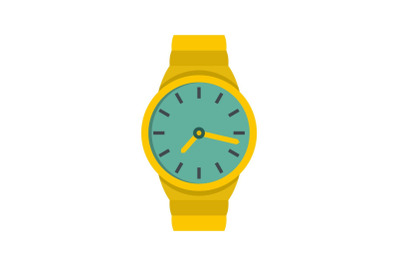 Wristwatch man icon, flat style