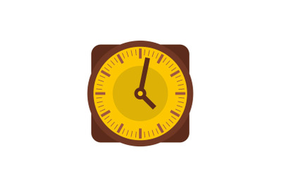 Clock retro icon, flat style