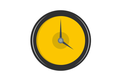 Clock deadline icon, flat style