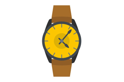 Wristwatch businessman icon, flat style