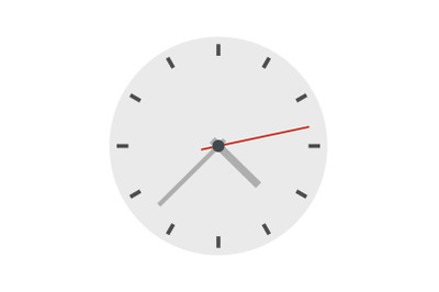 Clock modern icon, flat style