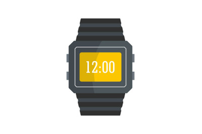 Wristwatch icon, flat style