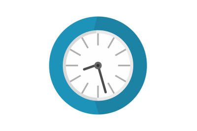 Clock business icon, flat style