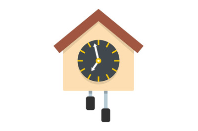 Clock creative icon, flat style