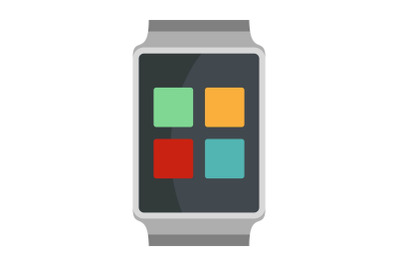 Smart watches icon, flat style