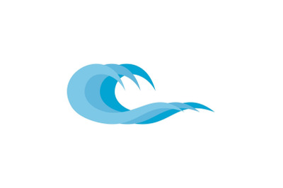 Wave splashing icon, flat style