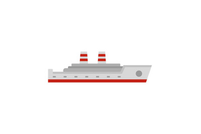 Ship passenger icon, flat style
