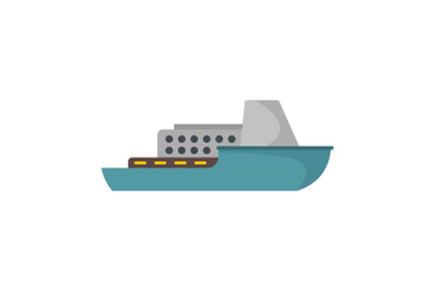 Ship cruise icon, flat style