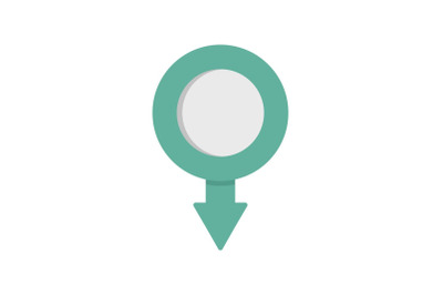 Pushpin icon, flat style.