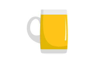 Pint of beer icon, flat style.