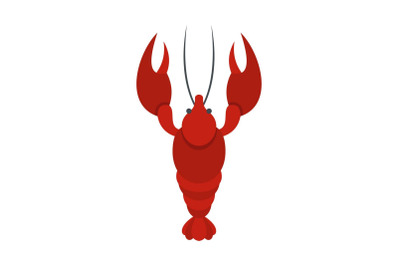 Lobster icon, flat style.