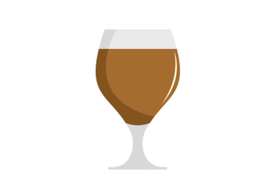 Glass beer icon, flat style.