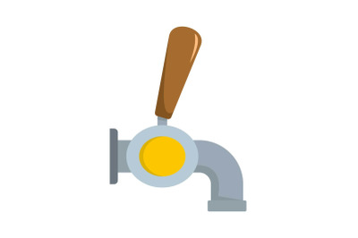 Beer tap icon, flat style.
