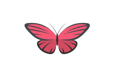 Nice butterfly icon, flat style.