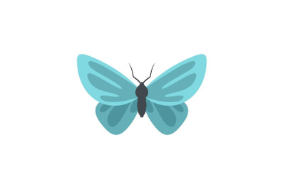 Unusual butterfly icon, flat style.