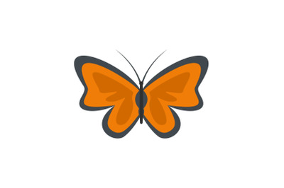 Bright butterfly icon, flat style.