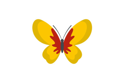 Beautiful butterfly icon, flat style.