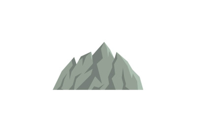 Mountain icon, flat style.