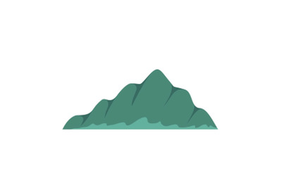 Mountain landscape icon, flat style.