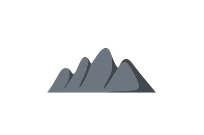 Europe mountain icon, flat style.