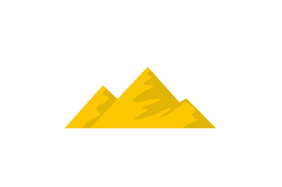 Climb on mountain icon, flat style.