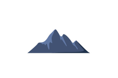 Mountain adventure icon, flat style.