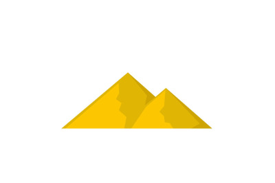 Mountain for extremal icon, flat style.