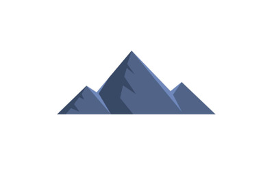 Mountain peak icon, flat style.