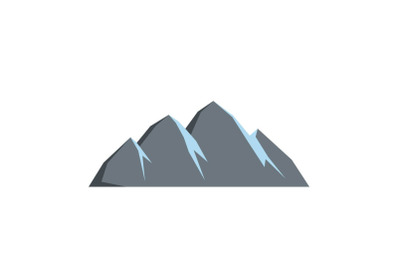 Large mountain icon, flat style.