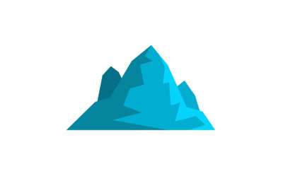 Iceberg icon, flat style.